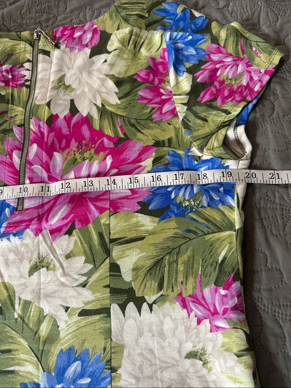 Tommy Bahama Floral V-Neck Mini Dress in Pink, Blue, White & Green